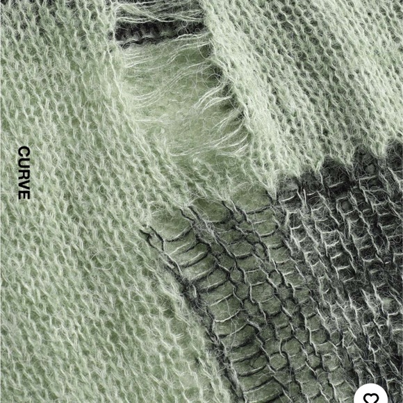 Cider Green and Black Knit destructed Dress 2X - Picture 8 of 11